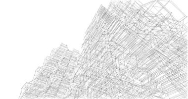 soyut mimari duvar kağıdı tasarımı, dijital konsept arkaplan