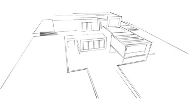 soyut mimari duvar kağıdı tasarımı, dijital konsept arkaplan