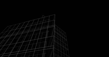 Mimari sanat konseptinde soyut çizgiler, minimum geometrik şekiller. 