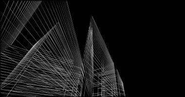 soyut mimari duvar kağıdı tasarımı, dijital konsept arkaplan