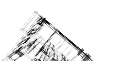 soyut mimari duvar kağıdı tasarımı, dijital konsept arkaplan