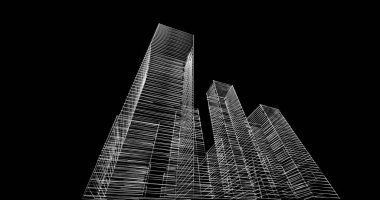 soyut mimari duvar kağıdı tasarımı, dijital konsept arkaplan