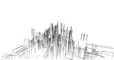 soyut mimari duvar kağıdı tasarımı, dijital konsept arkaplan