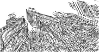 soyut mimari duvar kağıdı tasarımı, dijital konsept arkaplan