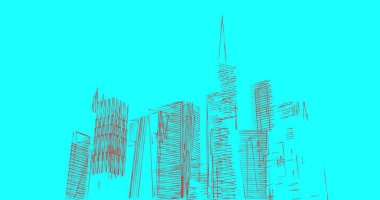 soyut mimari duvar kağıdı tasarımı, dijital konsept arkaplan