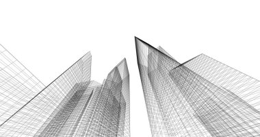 soyut mimari duvar kağıdı tasarımı, dijital konsept arkaplan