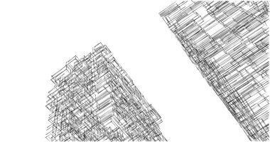 soyut mimari duvar kağıdı tasarımı, dijital konsept arkaplan