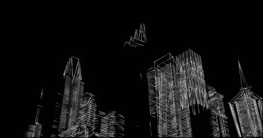 soyut mimari duvar kağıdı tasarımı, dijital konsept arkaplan