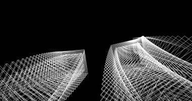 soyut mimari duvar kağıdı tasarımı, dijital konsept arkaplan