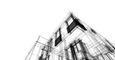 soyut mimari duvar kağıdı tasarımı, dijital konsept arkaplan