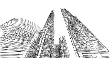 soyut mimari duvar kağıdı tasarımı, dijital konsept arkaplan