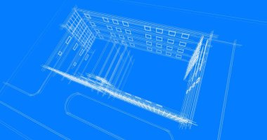 soyut mimari duvar kağıdı tasarımı, dijital konsept arkaplan