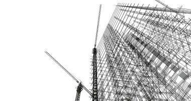 soyut mimari duvar kağıdı tasarımı, dijital konsept arkaplan