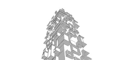 soyut mimari duvar kağıdı tasarımı, dijital konsept arkaplan