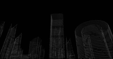 soyut mimari duvar kağıdı tasarımı, dijital konsept arkaplan