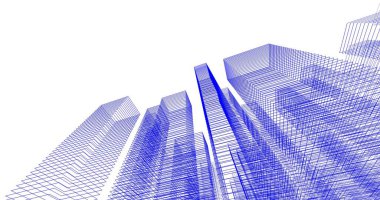 soyut mimari duvar kağıdı tasarımı, dijital konsept arkaplan