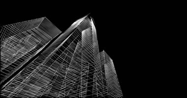 soyut mimari duvar kağıdı tasarımı, dijital konsept arkaplan