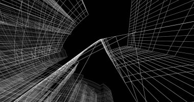 soyut mimari duvar kağıdı tasarımı, dijital konsept arkaplan