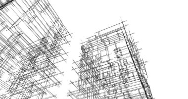 soyut mimari duvar kağıdı tasarımı, dijital konsept arkaplan