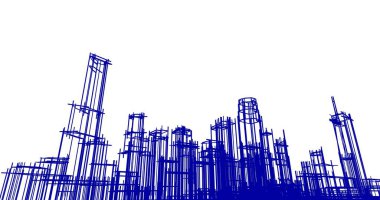 soyut mimari duvar kağıdı tasarımı, dijital konsept arkaplan