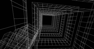 soyut mimari duvar kağıdı tasarımı, dijital konsept arkaplan