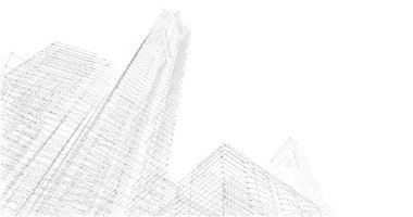 soyut mimari duvar kağıdı tasarımı, dijital konsept arkaplan