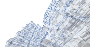 soyut mimari duvar kağıdı tasarımı, dijital konsept arkaplan