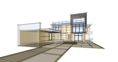 soyut mimari duvar kağıdı tasarımı, dijital konsept arkaplan