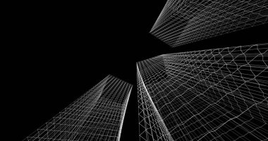 soyut mimari duvar kağıdı tasarımı, dijital konsept arkaplan