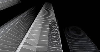 soyut mimari duvar kağıdı tasarımı, dijital konsept arkaplan