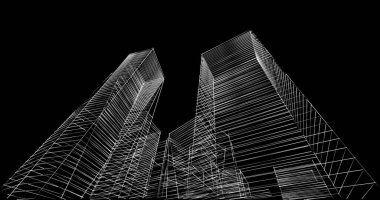 soyut mimari duvar kağıdı tasarımı, dijital konsept arkaplan