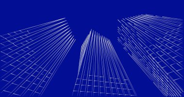 soyut mimari duvar kağıdı tasarımı, dijital konsept arkaplan