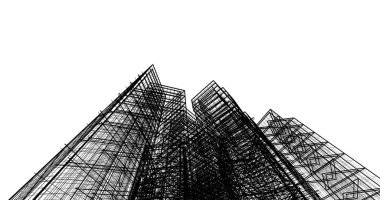 soyut mimari duvar kağıdı tasarımı, dijital konsept arkaplan