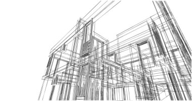 soyut mimari duvar kağıdı tasarımı, dijital konsept arkaplan