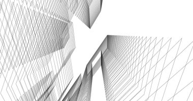 soyut mimari duvar kağıdı tasarımı, dijital konsept arkaplan