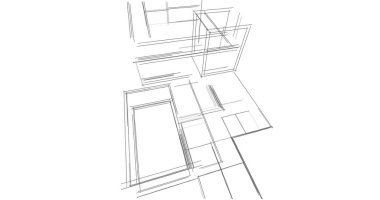 soyut mimari duvar kağıdı tasarımı, dijital konsept arkaplan