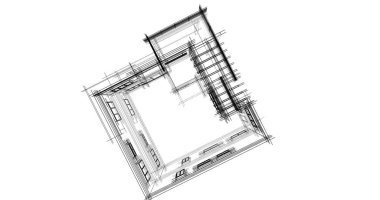 soyut mimari duvar kağıdı tasarımı, dijital konsept arkaplan
