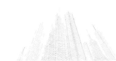 soyut mimari duvar kağıdı tasarımı, dijital konsept arkaplan