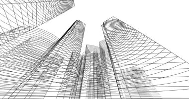 soyut mimari duvar kağıdı tasarımı, dijital konsept arkaplan