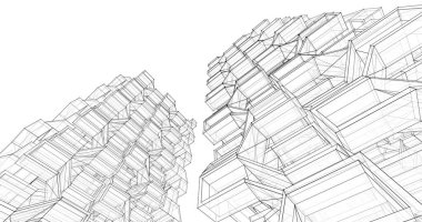 soyut mimari duvar kağıdı tasarımı, dijital konsept arkaplan