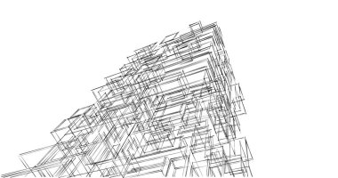soyut mimari duvar kağıdı tasarımı, dijital konsept arkaplan