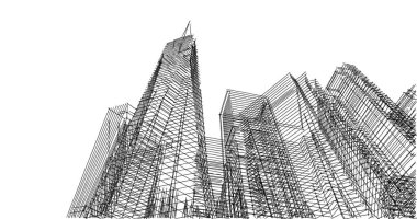 soyut mimari duvar kağıdı tasarımı, dijital konsept arkaplan