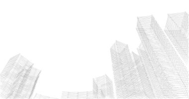 soyut mimari duvar kağıdı tasarımı, dijital konsept arkaplan