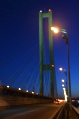 Bulanık soyut ışıklar gece şehrin arka planı