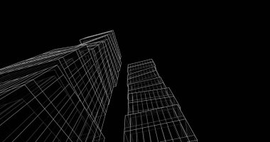 soyut mimari duvar kağıdı tasarımı, dijital konsept arkaplan