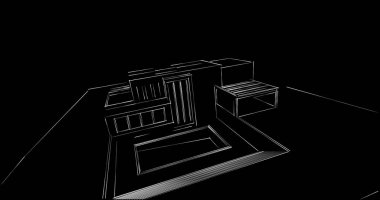 soyut mimari duvar kağıdı tasarımı, dijital konsept arkaplan