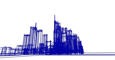soyut mimari duvar kağıdı tasarımı, dijital konsept arkaplan