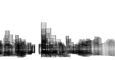 soyut mimari duvar kağıdı tasarımı, dijital konsept arkaplan