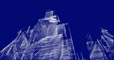 soyut mimari duvar kağıdı tasarımı, dijital konsept arkaplan