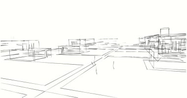 soyut mimari duvar kağıdı tasarımı, dijital konsept arkaplan